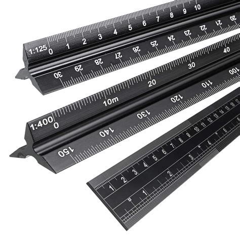 Buy Ownmy 30cm Solid Aluminum Metric Triangular Architect Scale Ruler