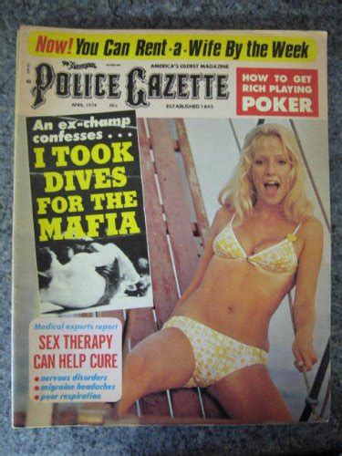 Police Gazette Magazine April 1974 Issue Books