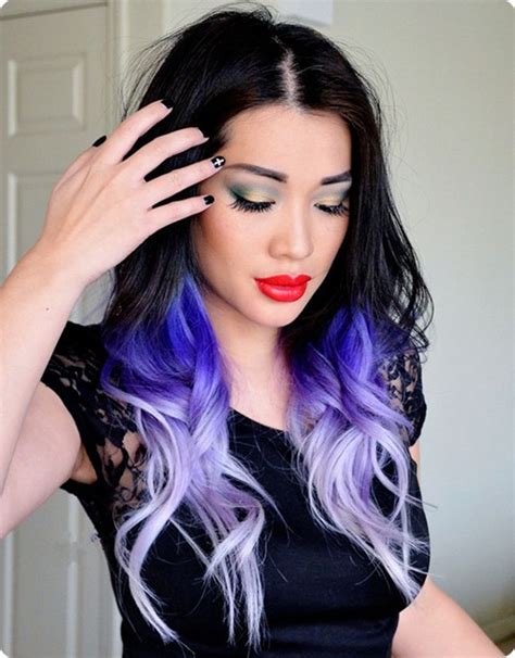 How will you look in shades of plum including red, deep plum, burgundy, purple and fuchsia? cool brown purple hair tumblr black hair color ideas for ...