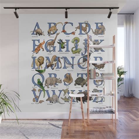 Animal Alphabet Wall Mural By Jada Fitch Society6