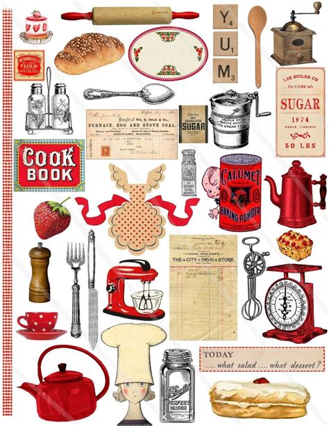 If you want to stick to the traditional, this may not be the book for. Retro Cooking clipart Vintage kitchenware clipart digital ...