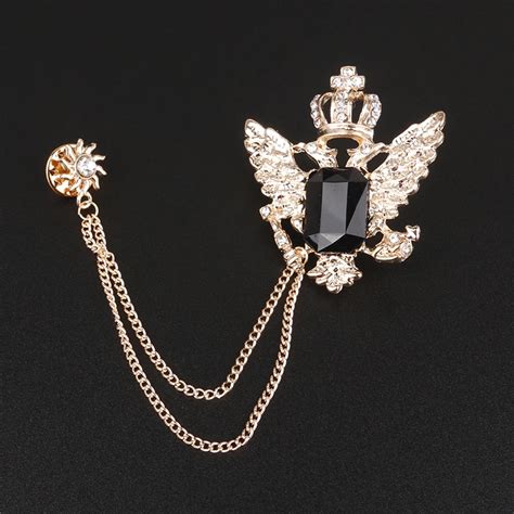Mdiger Vintage Brooches Crystal Collar Pins Cross Crown Bird Lapel Pin