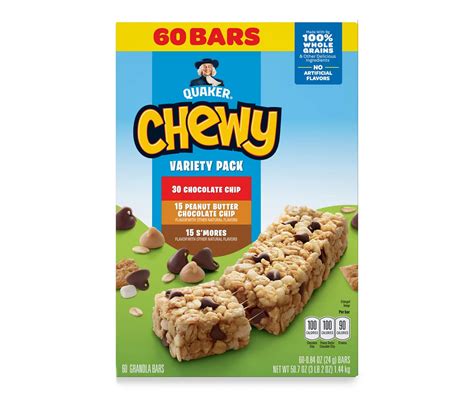 Quaker Chewy Variety Pack Granola Bars 60 Count Big Lots