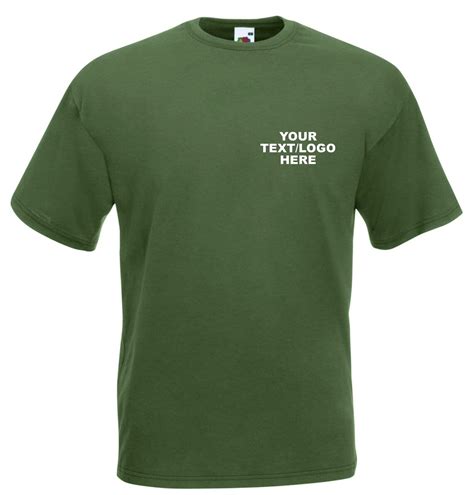 Premium Quality Personalised T Shirt Printing Olive Green Etsy