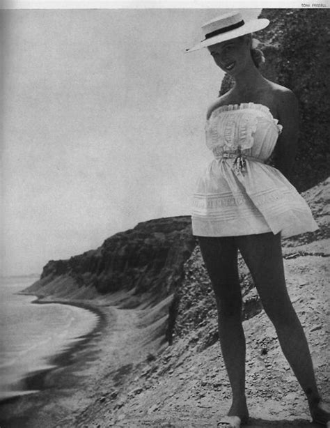 Model In Beachwear For Harpers Bazaar 1952 Photo By Toni Frissell