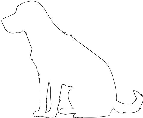 Labrador Retriever Sitting Silhouette Free Vector Silhouettes