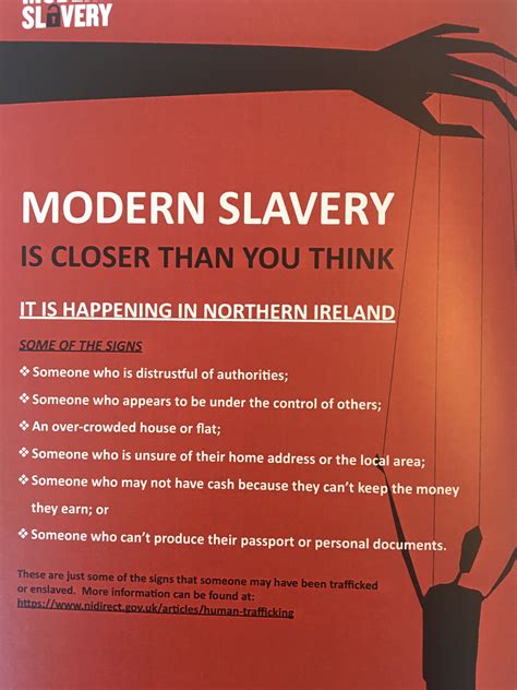 Northern Ireland Modern Slavery Strategy Published Department Of Justice