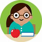 Teacher Student Clipart Math Learning Icon Lessons
