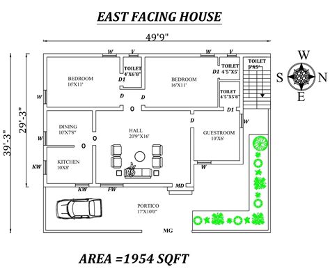 East Facing House Plan As Per Vastu Shastra Cadbull Designinte