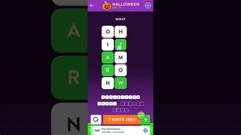 Wordbrain 2 Halloween Event Day 16 October 30 2022 Wordbrain 2