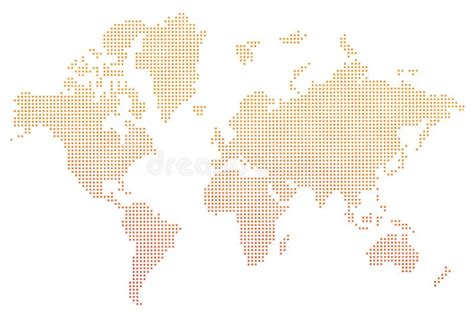 World Map Orange Dots Stock Vector Illustration Of Texture 38013461