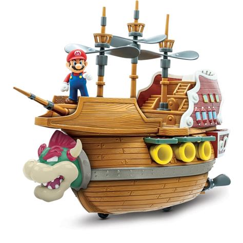 Super Mario Deluxe Bowsers Airship Playset Smyths Toys Uk