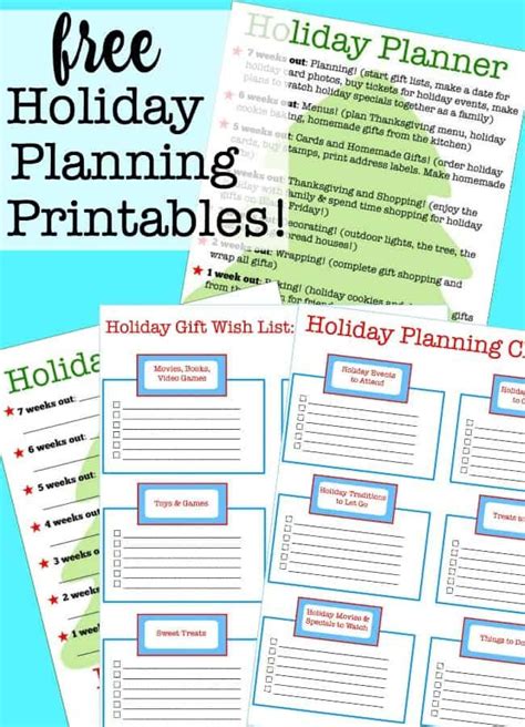 Free Holiday Planning Printables Momof6 Holiday Planning