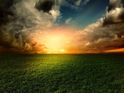 Fields Scenery Sunrises And Sunsets Sky Clouds