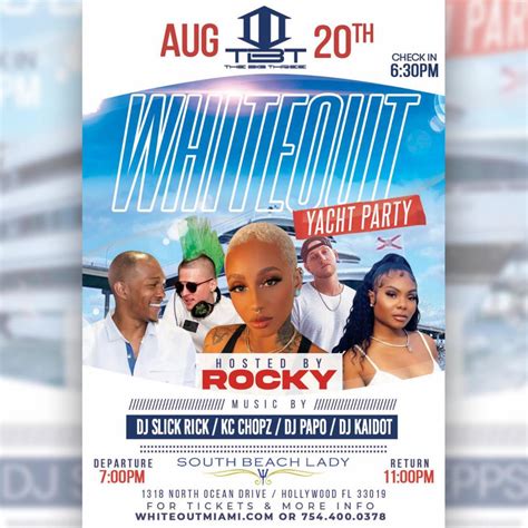 This Sunday Pool Party And Whiteout Yacht Party 082022