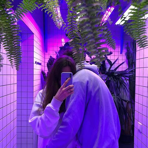 Pin By H O L L Y On Purple Purple Aesthetic Ulzzang Couples