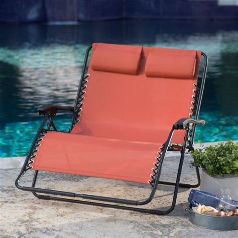 They're handily equipped with padded headrests you can adjust or. Zero Gravity Patio / Pool Loveseat Recliner in Terracotta ...
