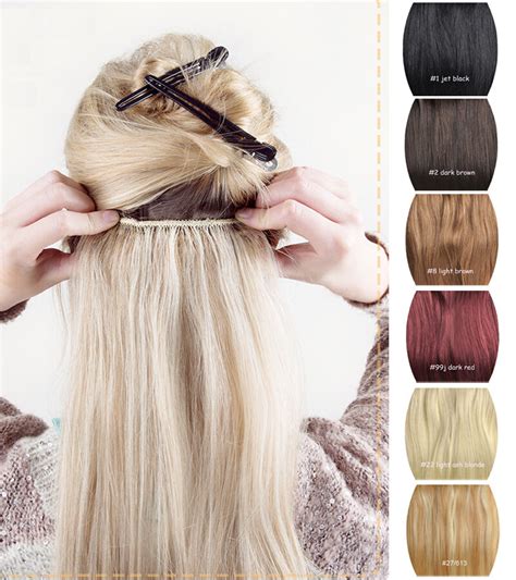 Real Remy Human Hair Clip In Hair Extensions One Piece Hair Full Head