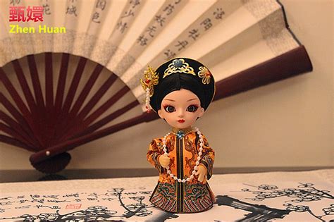 Chinese Style Silk Figurine Q Version Zhen Huan Handicraft Peking Opera