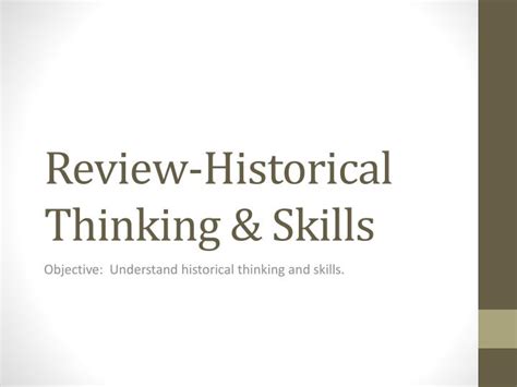 Ppt Review Historical Thinking And Skills Powerpoint Presentation Free