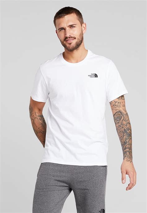 The North Face SIMPLE DOME TEE - T-shirt z nadrukiem - white/biały ...