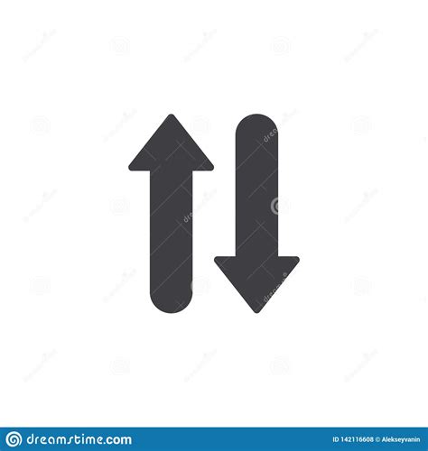 Up And Down Arrows Vector Icon Stock Vector Illustration Of Design