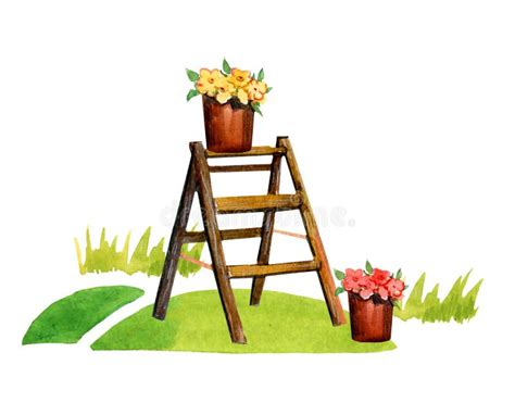 Watercolor Ladder Stock Illustrations 284 Watercolor Ladder Stock