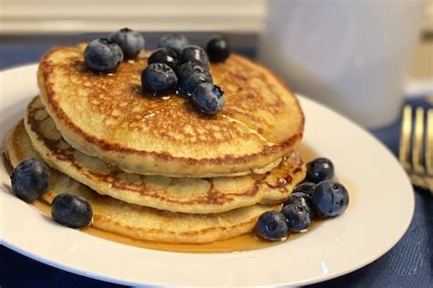 High Protein Blueberry Pancakes Kimberly Higgins Food And Nutrition
