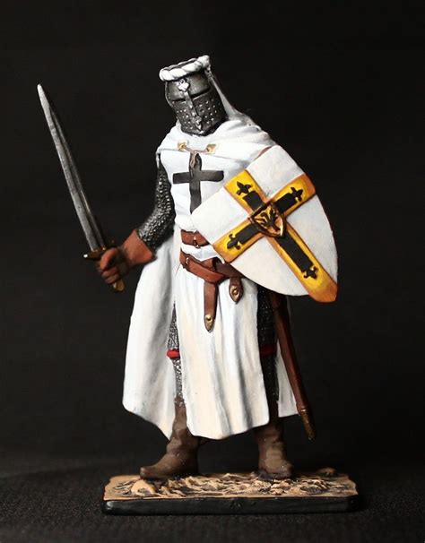 Medieval Teutonic Knight Tin Toy Soldier 54 Mm Figurine Metal