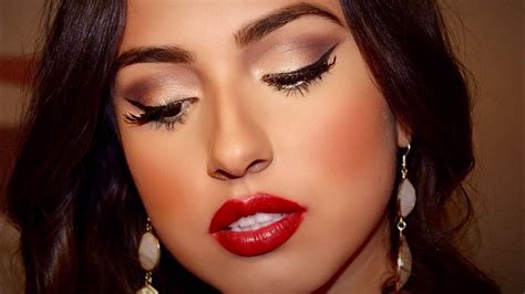 Dark Red Lipstick Makeup Looks Mugeek Vidalondon