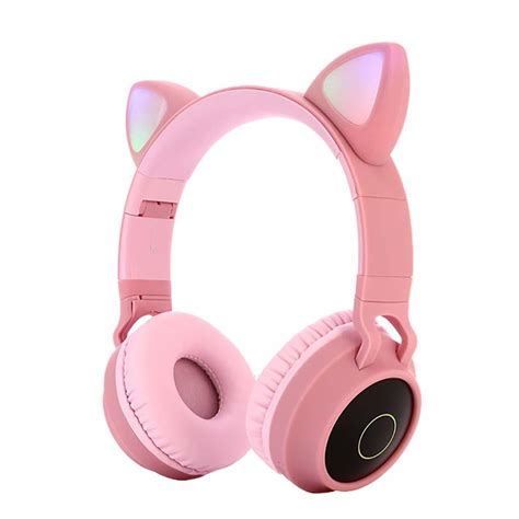 Cat Ears Bluetooth Wireless On Ear Headset Pink At Mighty Ape Australia
