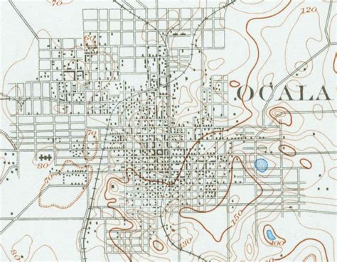 Map Of Ocala 1895 Florida