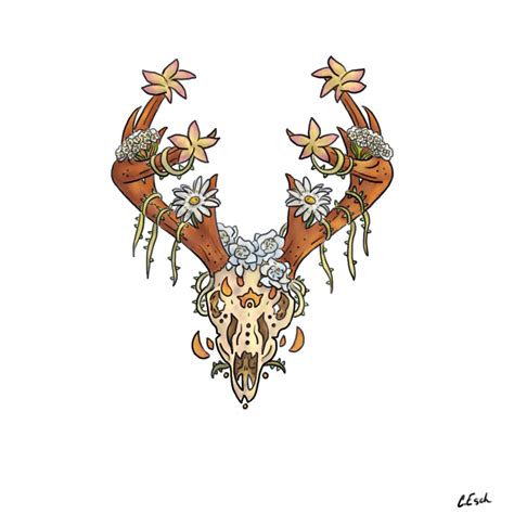 Deer Skull Tattoo Design By Cheddarpie On Deviantart
