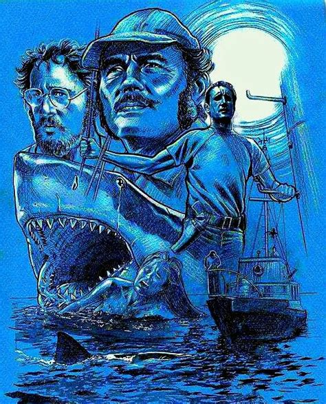 Jaws Shark Art Movie Art Classic Horror Movies