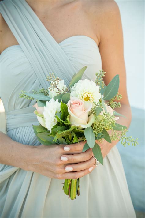 Seaside Tent Wedding In Montauk Simple Bridesmaid Bouquets Small