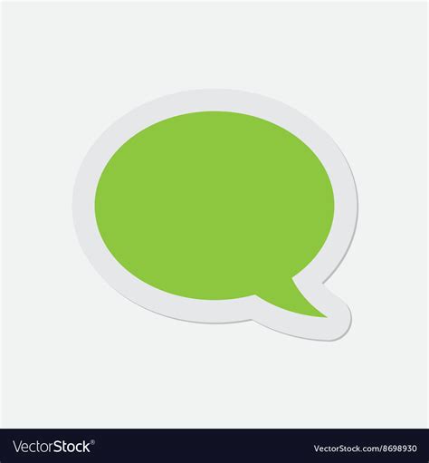 Simple Green Icon Speech Bubble Royalty Free Vector Image