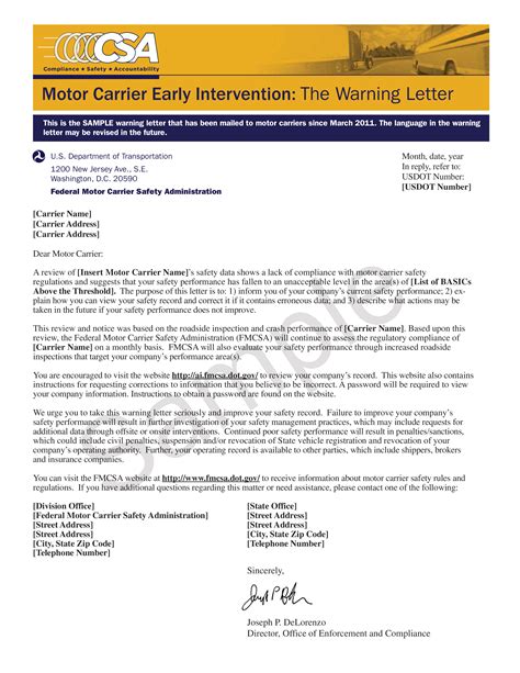 Warning Letter For Violation Of Safety Rules How To Write A Warning