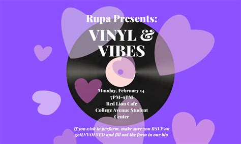 Rupa Presents Vinyl And Vibes Rupa Rutgers University Programming