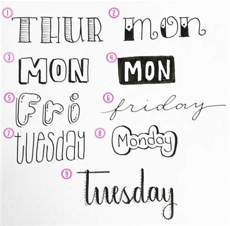 9 Simple Bullet Journal Lettering Styles Anyone Can Do