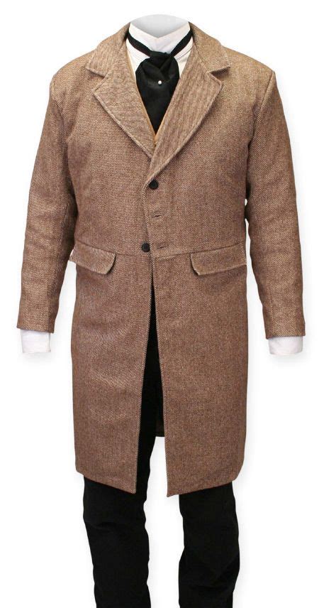 Emerson Frock Coat Brown Herringbone Tweed In 2020 Victorian Coat