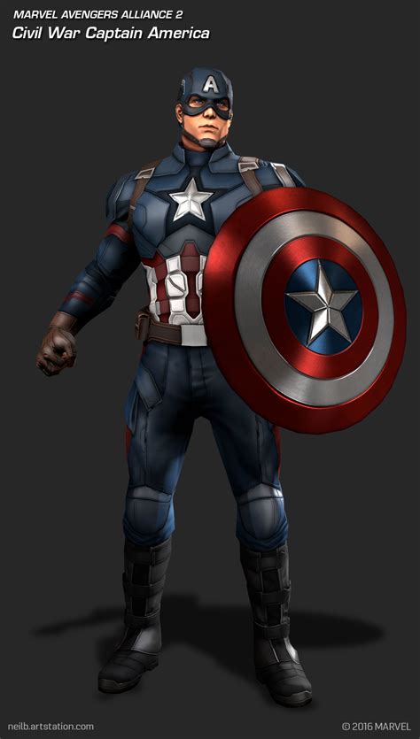 Artstation Civil War Captain America