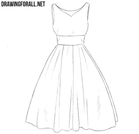 How To Draw A Dress Step By Step For Beginners Custom Wedding Dress