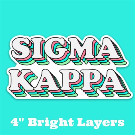 Sigma Kappa Sorority Stickers Bulk Order Perfect For Bid Etsy