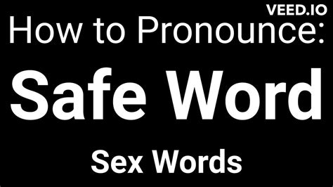 Safe Word Sex Words Youtube