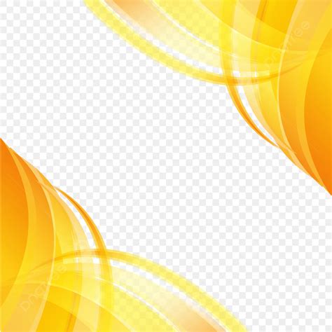 抽象的な黄色の波イラストフリー素材透過、png画像、ベクトル、psdと無料ダウンロード Pngtree