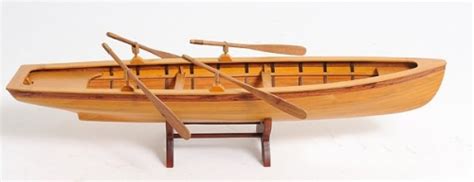 Boston Whitehall Tender Wood Canoe Rowboat Model