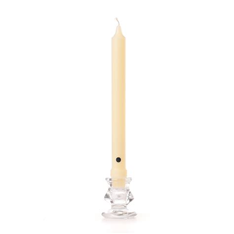 8 inch ivory classic taper candles unscented colonial candles