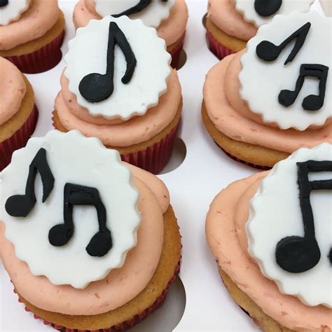 Luxury Musical Notes Cupcakes Minimum Order 12 Cupcakes Bakery