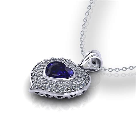 Heart Shaped Sapphire Necklace Jewelry Designs