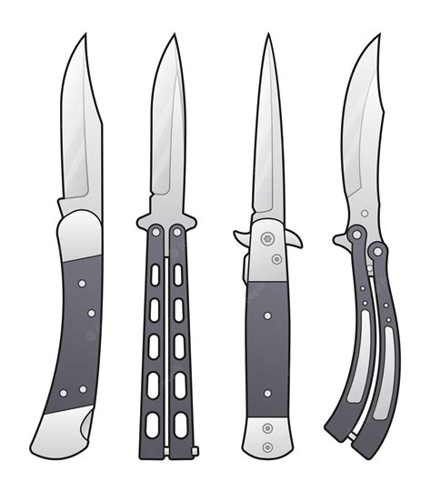 Premium Vector Vector Illustration Of Combat Knives Set